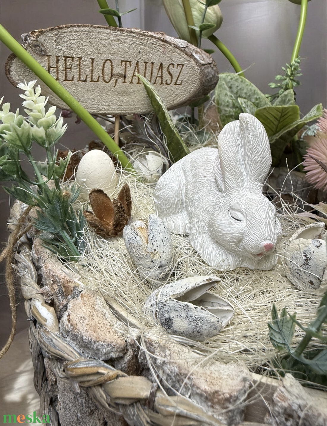 �� Tavaszi Fészek �� asztaldísz - ünnepi díszek, dekorációk - húsvéti díszek és dekorációk - húsvéti asztaldíszek - Meska.hu