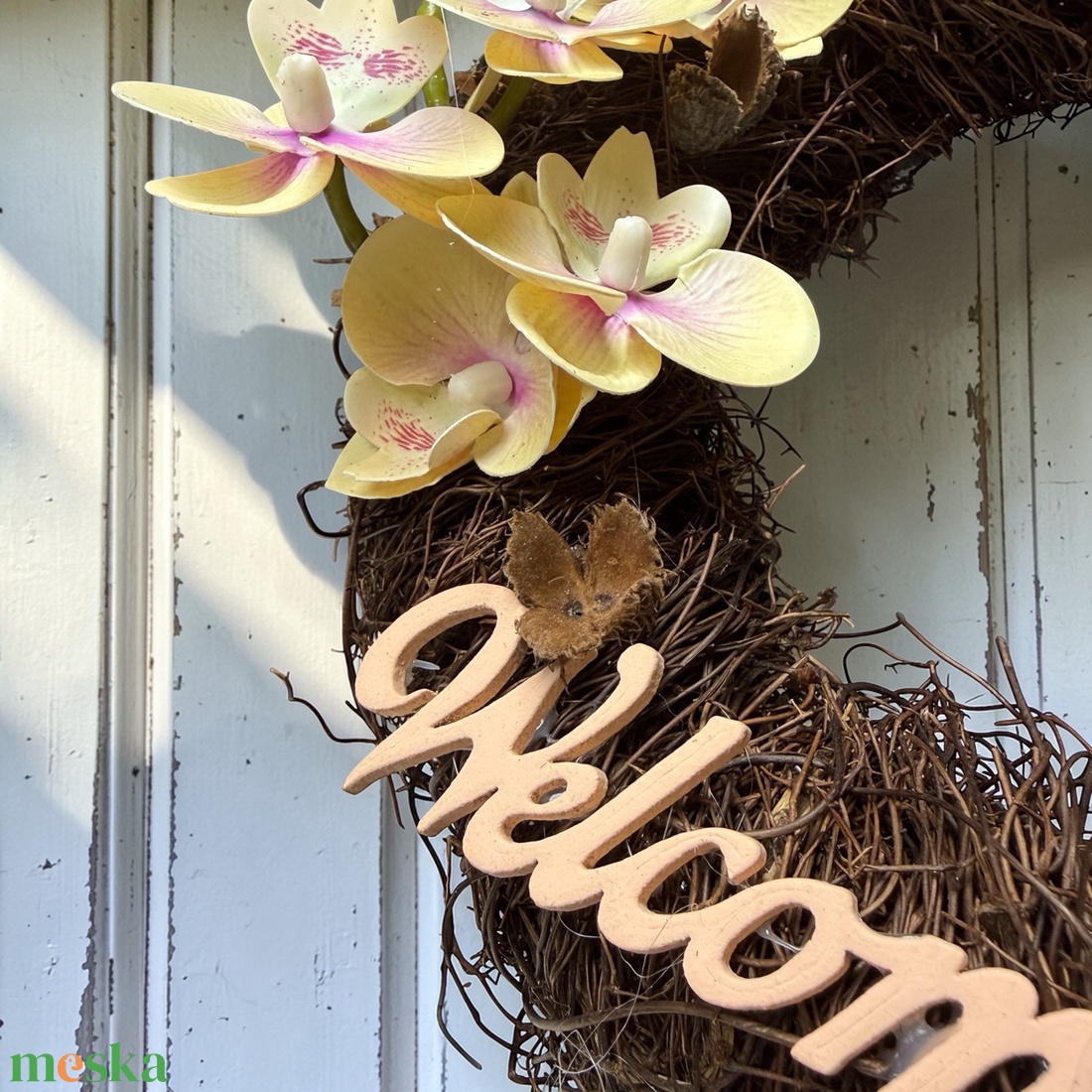 Tavaszi kopogtató - otthon & életmód - dekoráció - ajtó- és ablak dekoráció - ajtódísz & kopogtató - Meska.hu