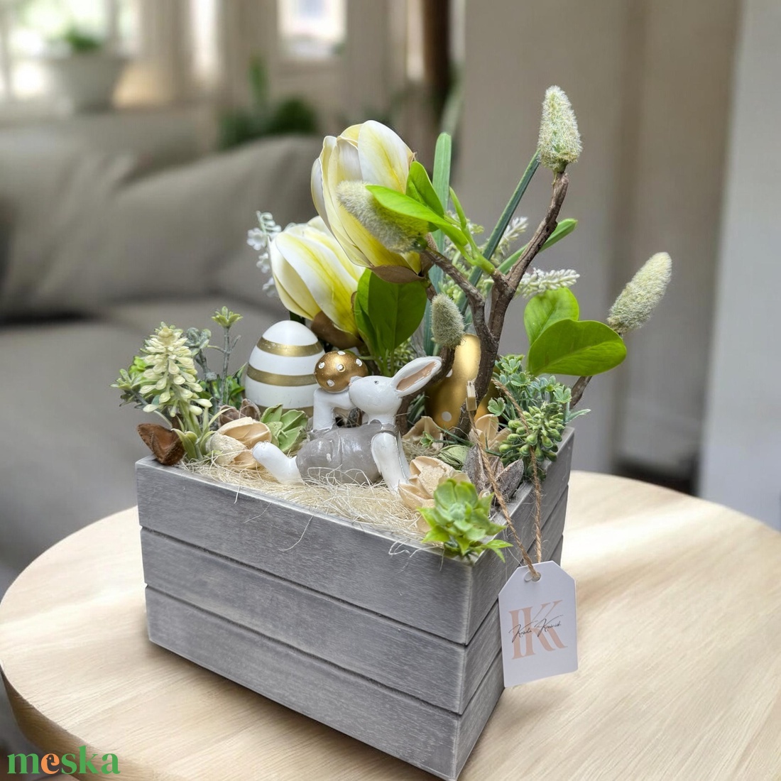 �� Aranytojásos Nyuszi � tavaszi dekor �� - otthon & életmód - dekoráció - asztal és polc dekoráció - asztaldísz - Meska.hu