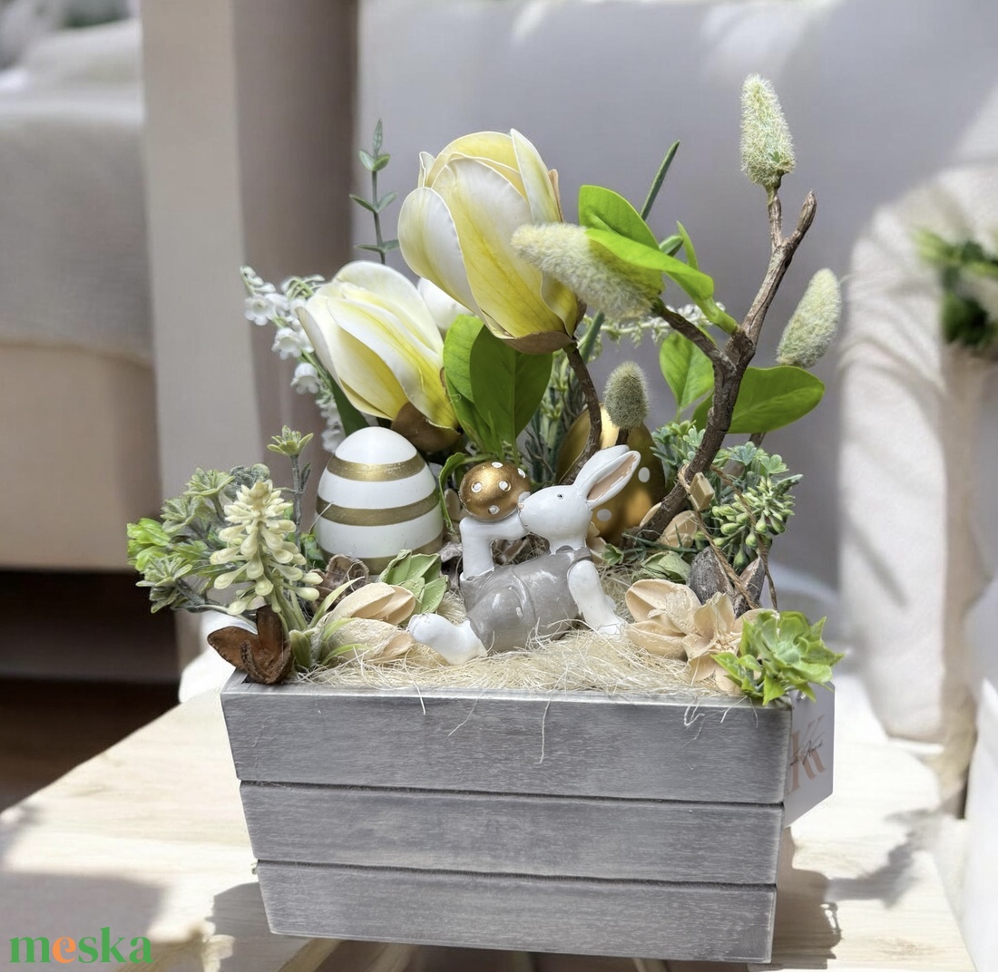 �� Aranytojásos Nyuszi � tavaszi dekor �� - otthon & életmód - dekoráció - asztal és polc dekoráció - asztaldísz - Meska.hu