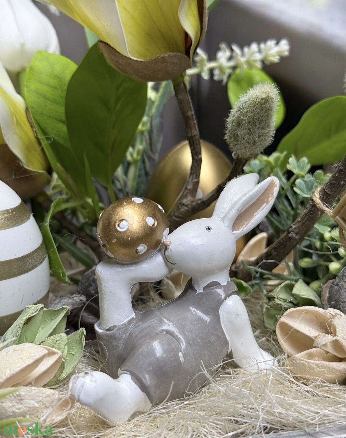 �� Aranytojásos Nyuszi � tavaszi dekor �� - otthon & életmód - dekoráció - asztal és polc dekoráció - asztaldísz - Meska.hu
