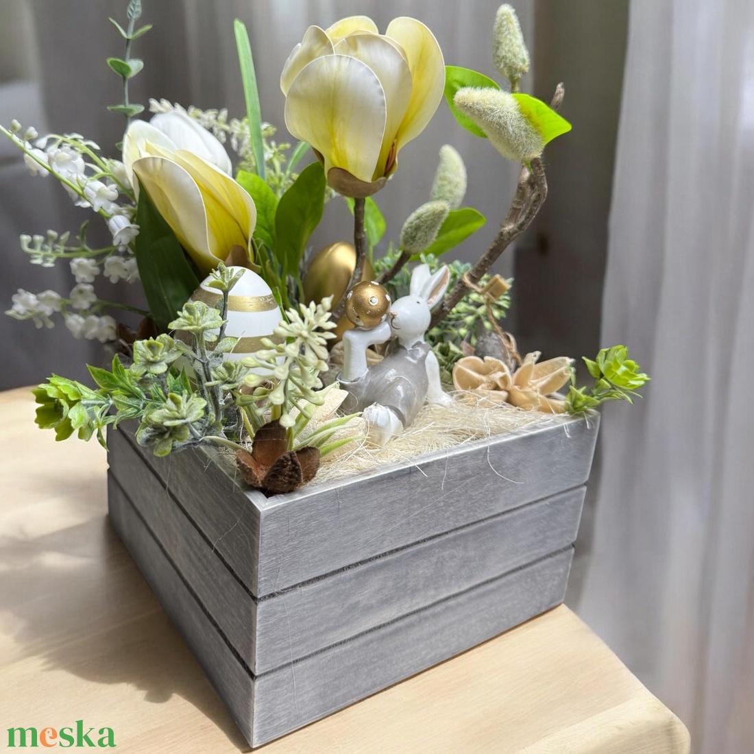 �� Aranytojásos Nyuszi � tavaszi dekor �� - otthon & életmód - dekoráció - asztal és polc dekoráció - asztaldísz - Meska.hu