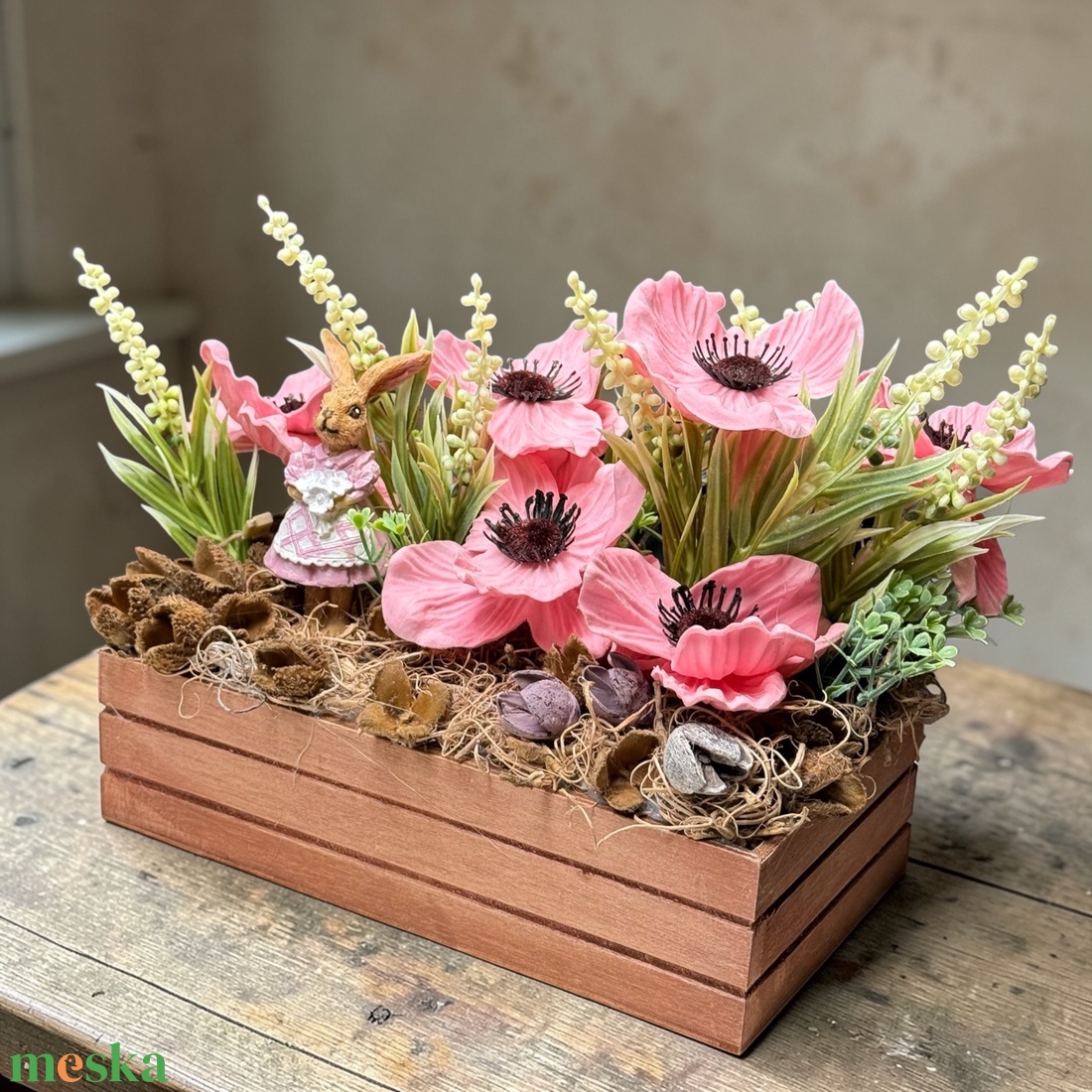 �� Pipacsmező Nyuszival �� - otthon & életmód - dekoráció - asztal és polc dekoráció - asztaldísz - Meska.hu