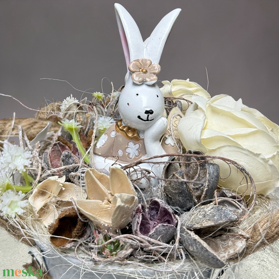 �� Kertlakó Nyuszi  Vödrös dekor - otthon & életmód - dekoráció - asztal és polc dekoráció - asztaldísz - Meska.hu