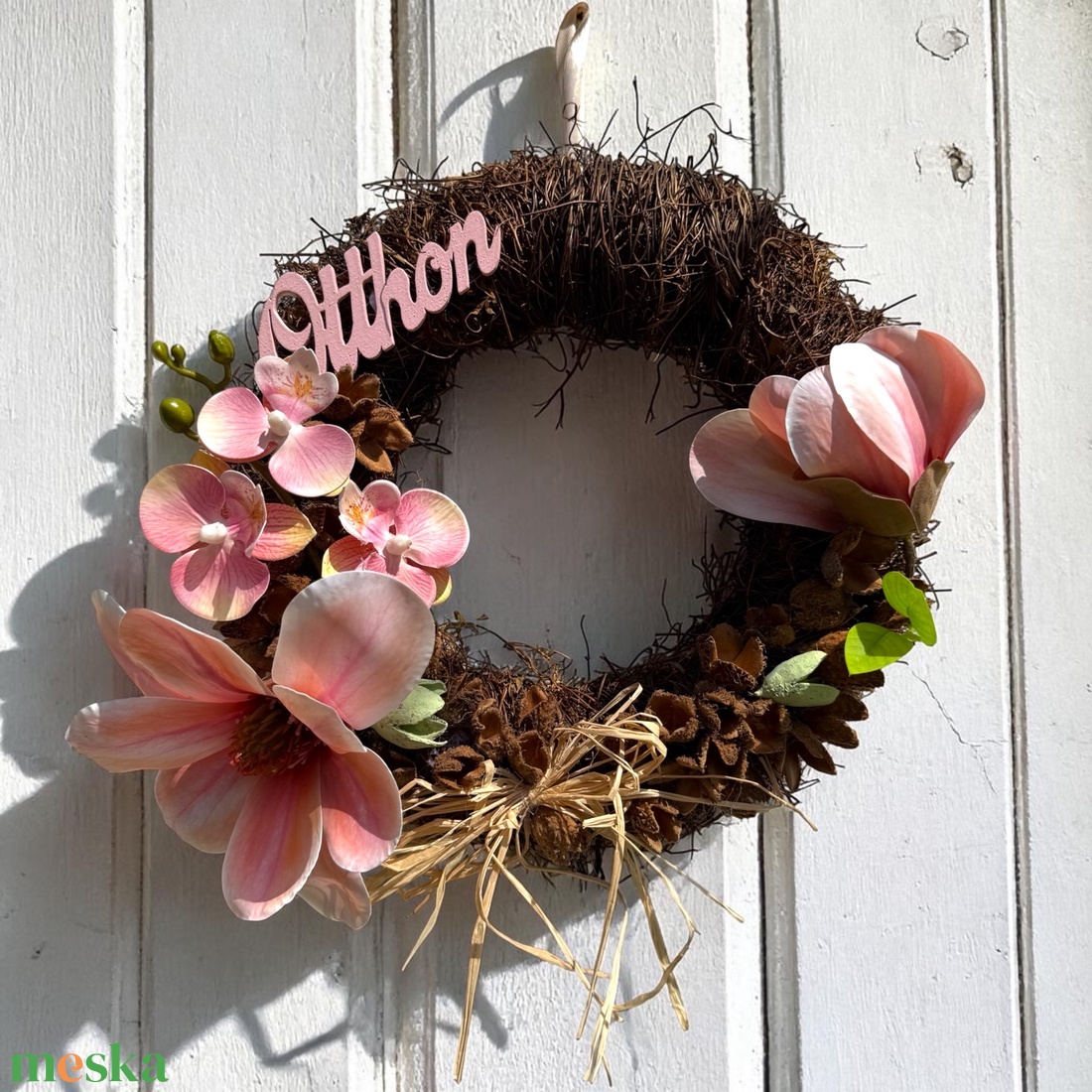  Tavaszi Otthon � virágos ajtódísz - otthon & életmód - dekoráció - ajtó- és ablak dekoráció - ajtódísz & kopogtató - Meska.hu