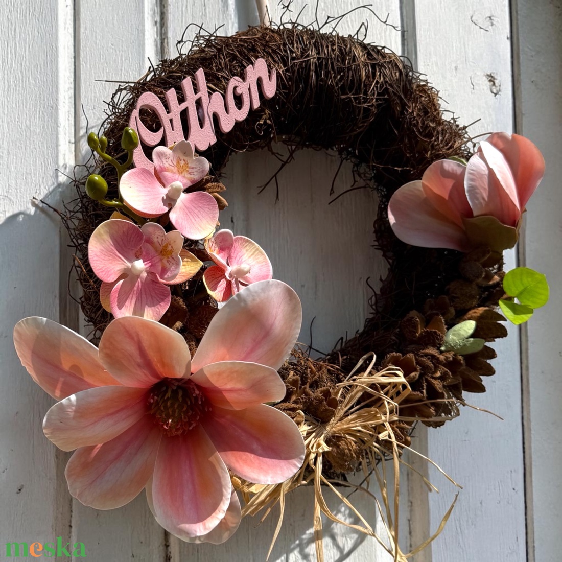  Tavaszi Otthon � virágos ajtódísz - otthon & életmód - dekoráció - ajtó- és ablak dekoráció - ajtódísz & kopogtató - Meska.hu