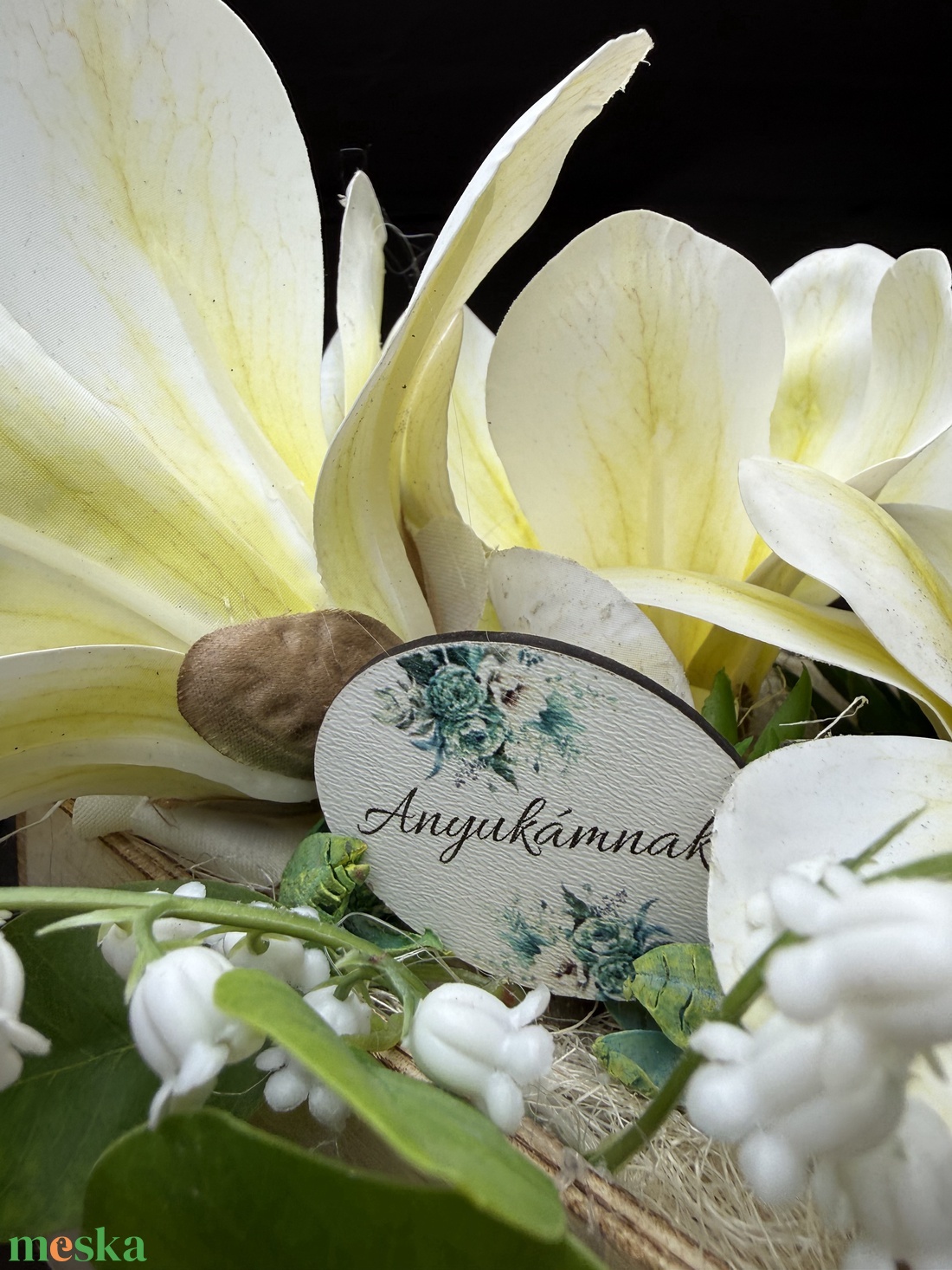 � Anyák napi magnóliás virágbox � kézzel készült dekoráció -  - Meska.hu