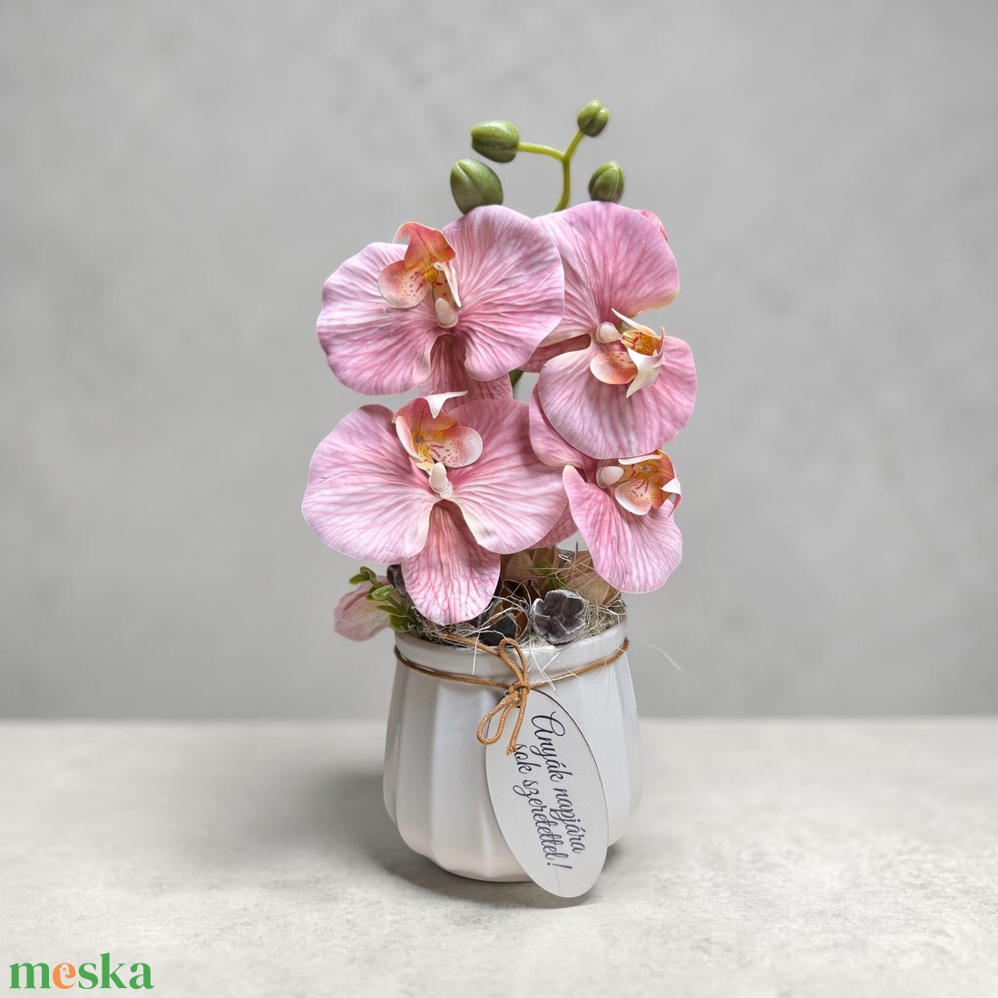  Anyák napi orchidea dekor � rózsaszín elegancia  - otthon & életmód - dekoráció - asztal és polc dekoráció - asztaldísz - Meska.hu