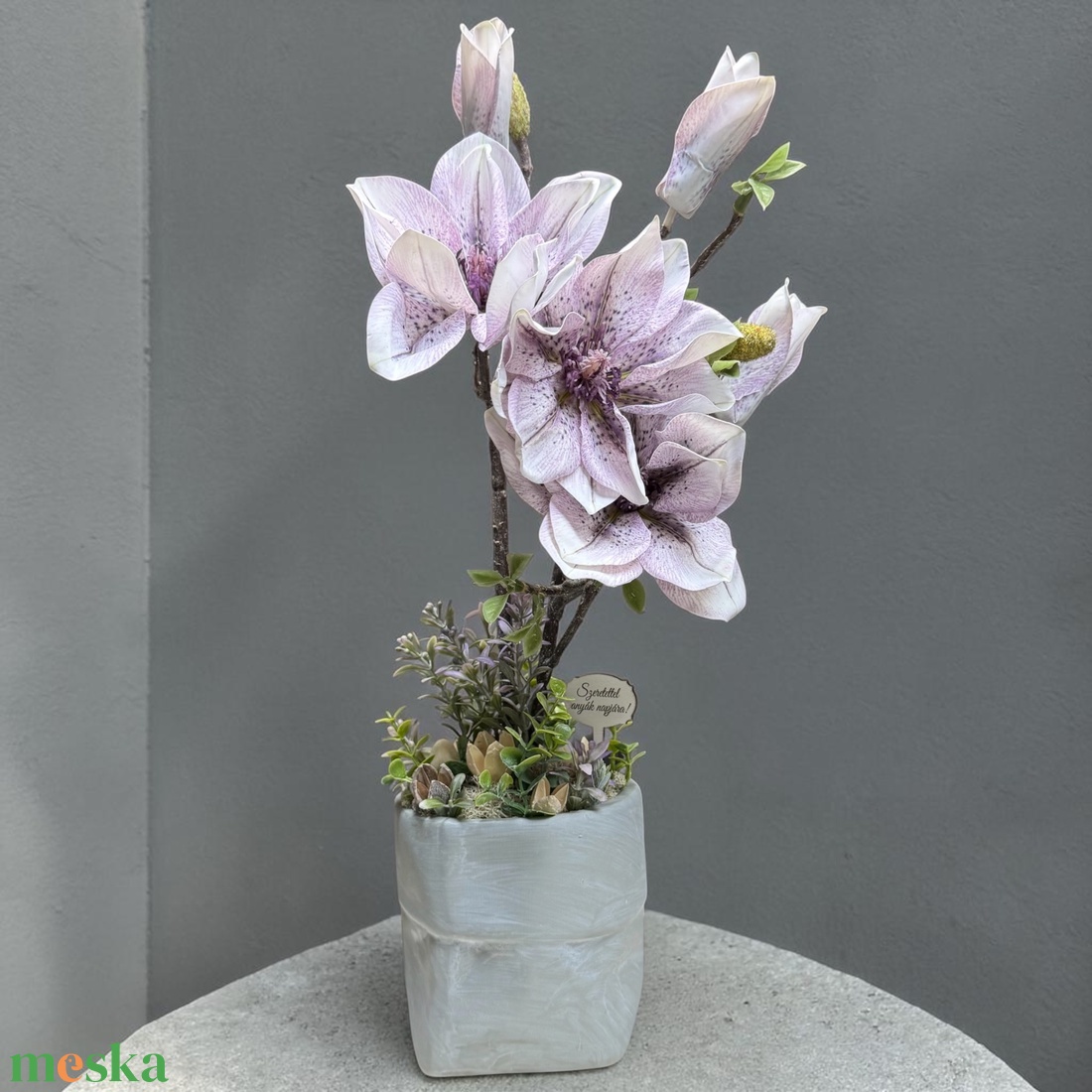 � Anyák napi magnólia dekor � elegáns, pasztell árnyalatokkal � - otthon & életmód - dekoráció - asztal és polc dekoráció - asztaldísz - Meska.hu