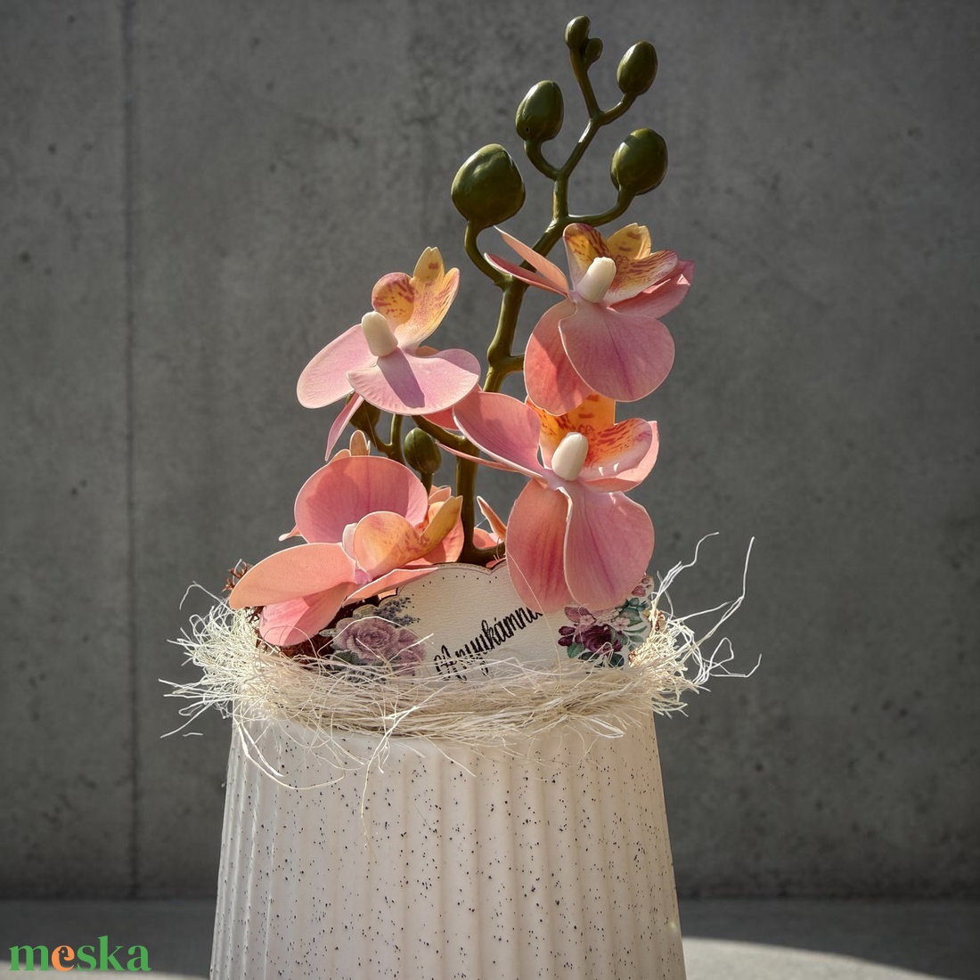 Orchideás asztaldísz � finom elegancia anyák napjára  - otthon & életmód - dekoráció - asztal és polc dekoráció - asztaldísz - Meska.hu