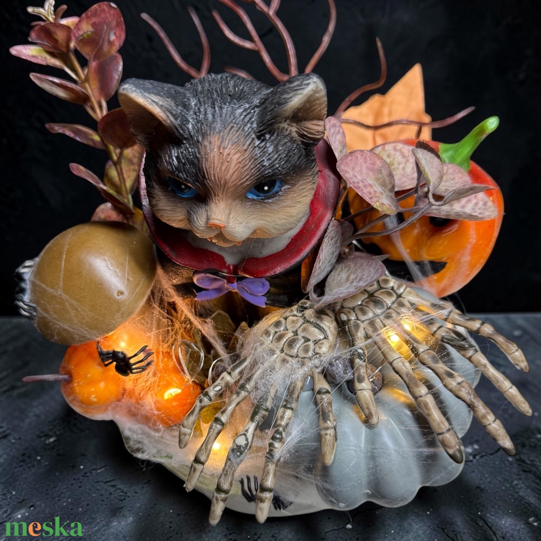 LED-es Halloween asztaldísz - otthon & életmód - dekoráció - asztal és polc dekoráció - asztaldísz - Meska.hu