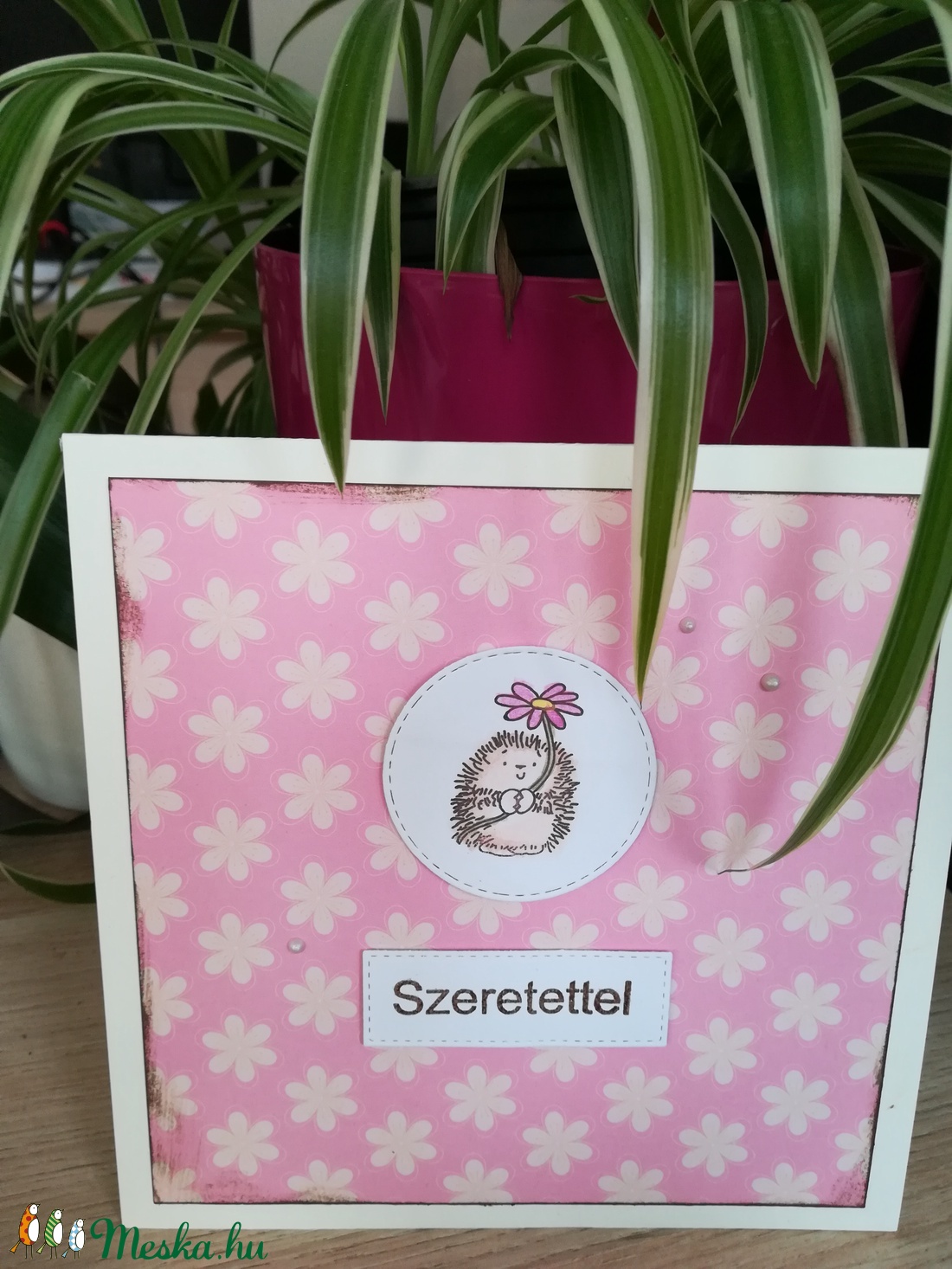 SZERETETTEL - SÜNI  - 1 db képeslap - otthon & lakás - papír írószer - képeslap & levélpapír - Meska.hu