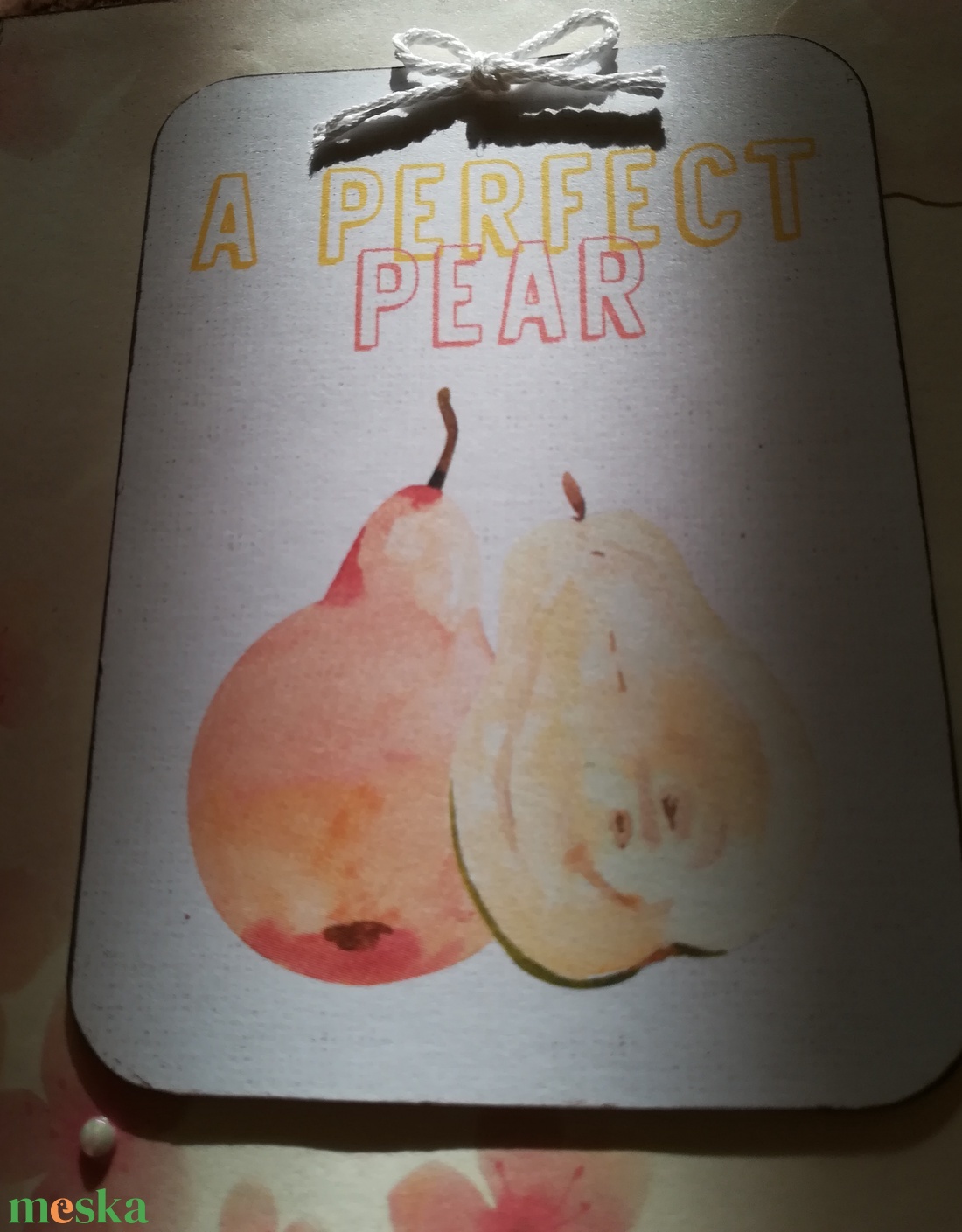 PERFECT PEAR  Tökéletes társ - 1 db képeslap  - otthon & életmód - papír, írószer - ajándékozás kellékei - képeslap, üdvözlőlap - Meska.hu