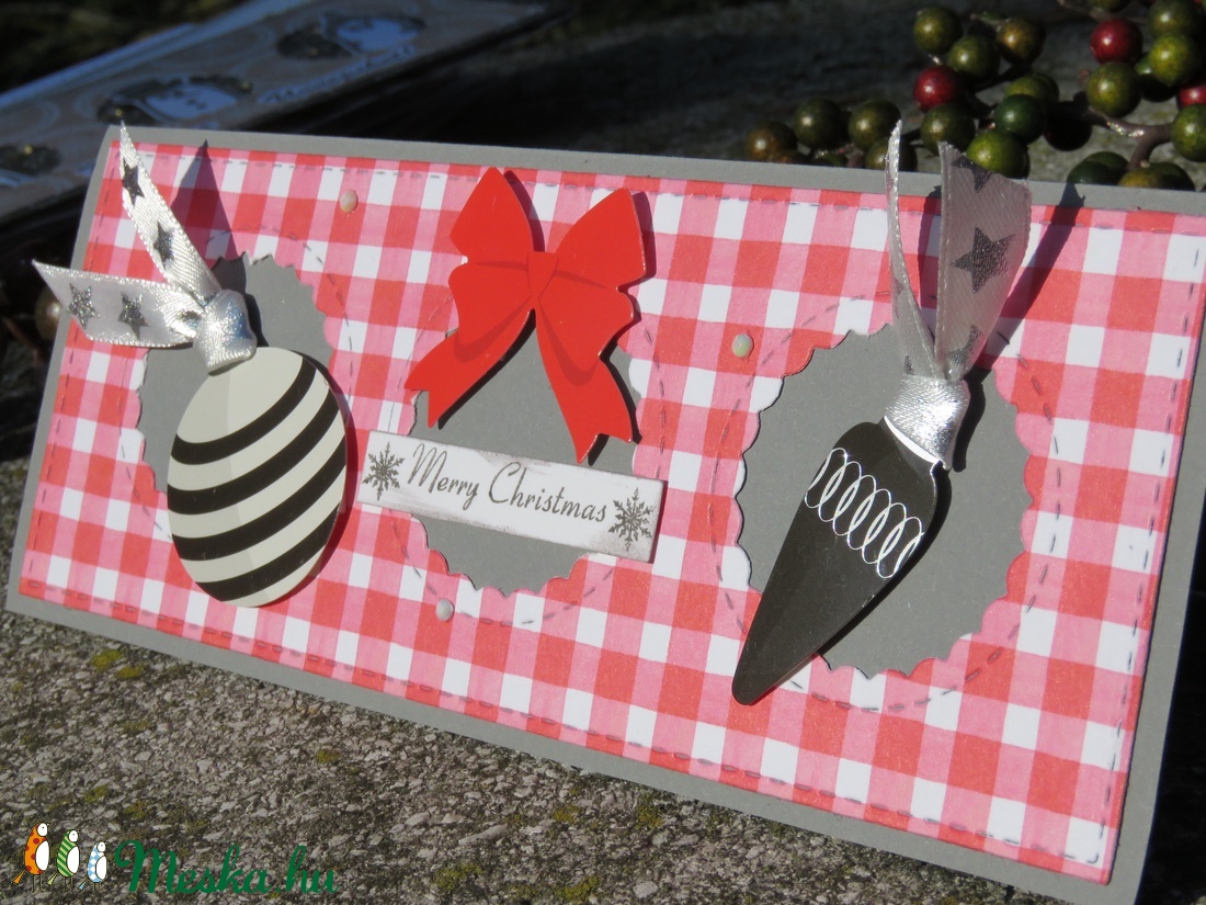 Hosszúkás (slimline) képeslapok - 2 db képeslap - karácsony - karácsonyi ajándékozás - karácsonyi képeslap, üdvözlőlap, ajándékkísérő - karácsonyi ajándékozás - Meska.hu