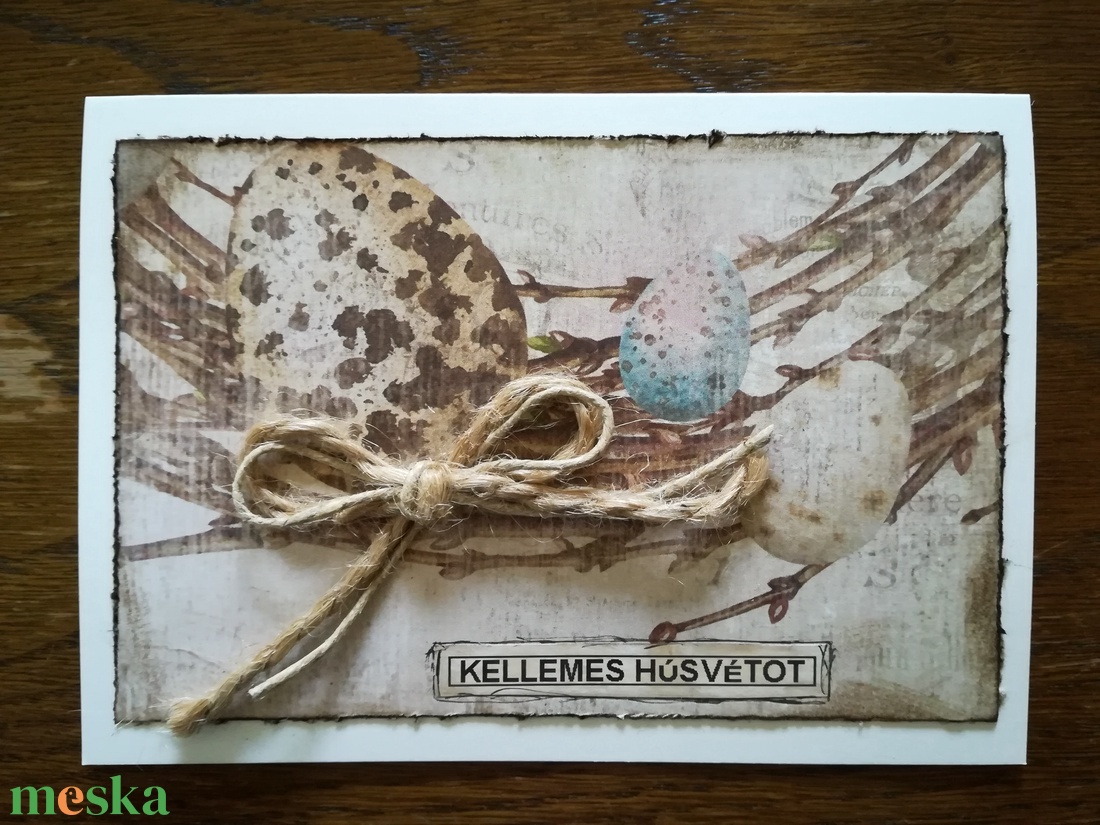 Báránykás + fészeknyi tojás - képeslap 2 db - otthon & életmód - papír, írószer - ajándékozás kellékei - képeslap, üdvözlőlap - Meska.hu