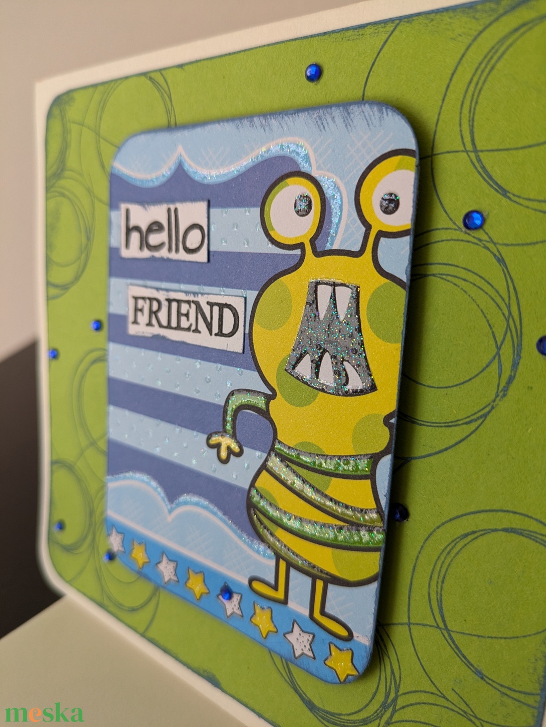 HELLO FRIEND - Szörnyecskés - 1 db képeslap - otthon & életmód - papír, írószer - ajándékozás kellékei - képeslap, üdvözlőlap - Meska.hu HELLO FRIEND - Szörnyecskés - 1 db képeslap - otthon & életmód - papír, írószer - ajándékozás kellékei - képeslap, üdvözlőlap - Meska.hu