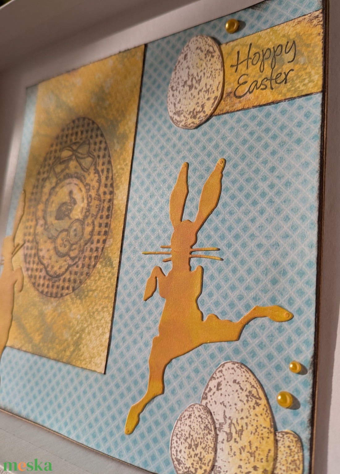 Hoppy Easter - képeslap 1 db - otthon & életmód - papír, írószer - ajándékozás kellékei - képeslap, üdvözlőlap - Meska.hu Hoppy Easter - képeslap 1 db - otthon & életmód - papír, írószer - ajándékozás kellékei - képeslap, üdvözlőlap - Meska.hu