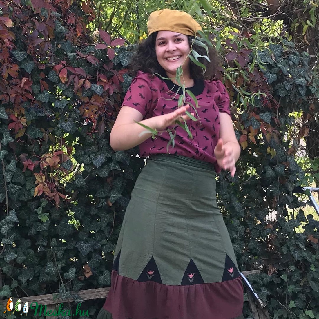 Hosszú fodros,tulipános szoknya -  - Meska.hu