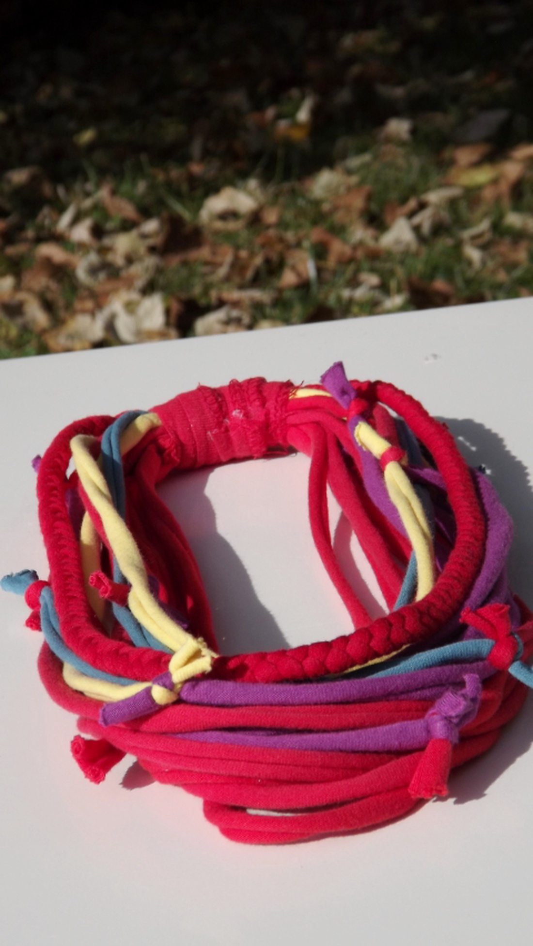 -50% AKCIÓ! Szivárvány textilnyaklánc -  - Meska.hu