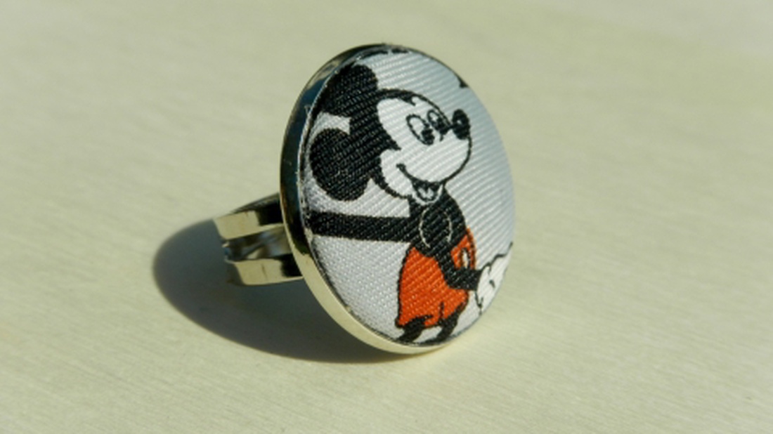 Mickey Egér  - gyűrű nyakkendőből -  - Meska.hu