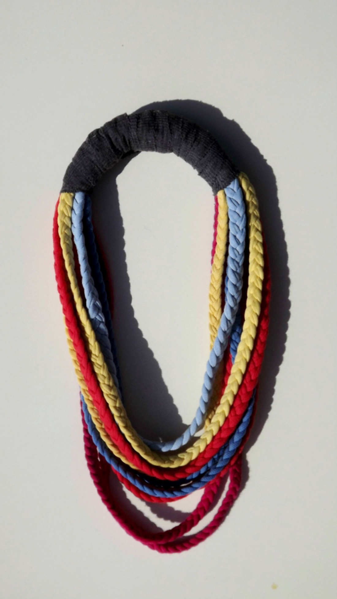 -50% AKCIÓ! Pasztell vidámság- fonott textilnyaklánc -  - Meska.hu