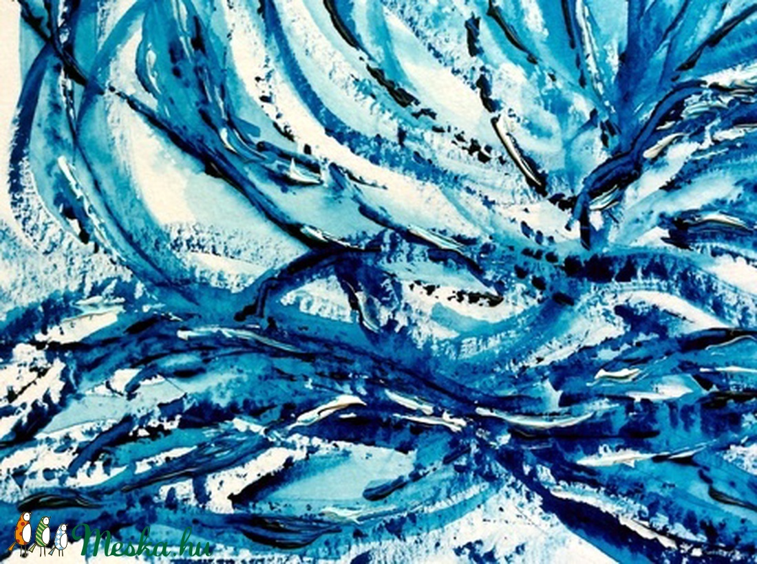 Kék láng- festmény - - Meska.hu Kék láng- festmény - - Meska.hu
