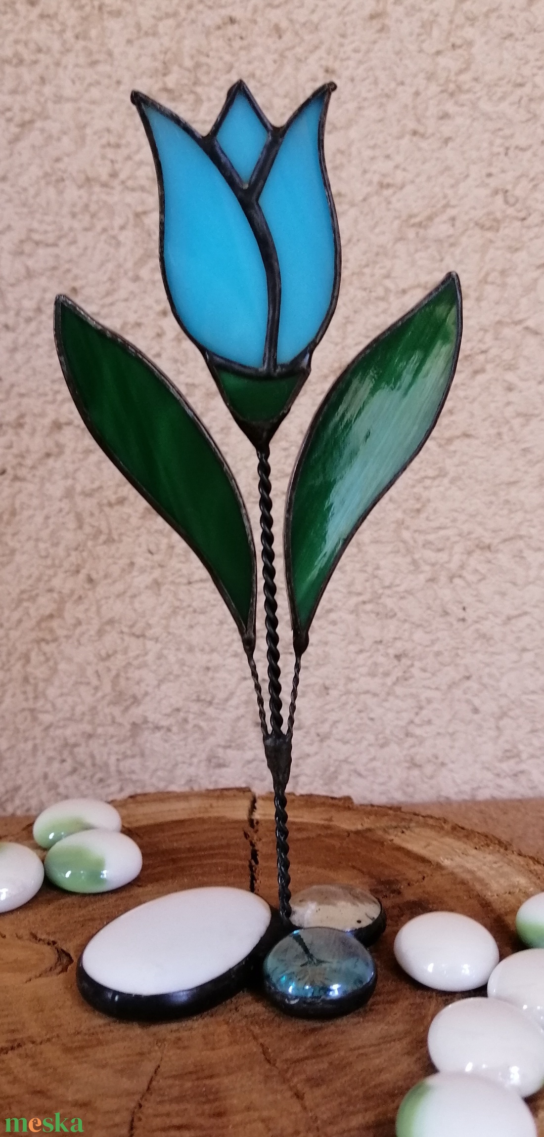 Tiffany technikával készült üveg tulipán (kék) - otthon & életmód - dekoráció - asztal és polc dekoráció - asztaldísz - Meska.hu Tiffany technikával készült üveg tulipán (kék) - otthon & életmód - dekoráció - asztal és polc dekoráció - asztaldísz - Meska.hu