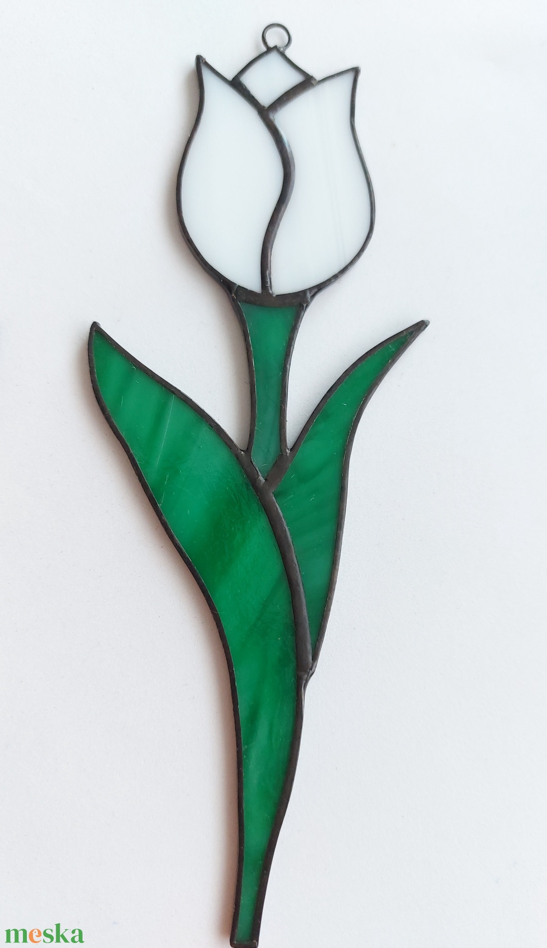 Tulipán, Tiffany technikával készült üveg virág (fehér) - otthon & életmód - dekoráció - asztal és polc dekoráció - díszüveg - Meska.hu Tulipán, Tiffany technikával készült üveg virág (fehér) - otthon & életmód - dekoráció - asztal és polc dekoráció - díszüveg - Meska.hu