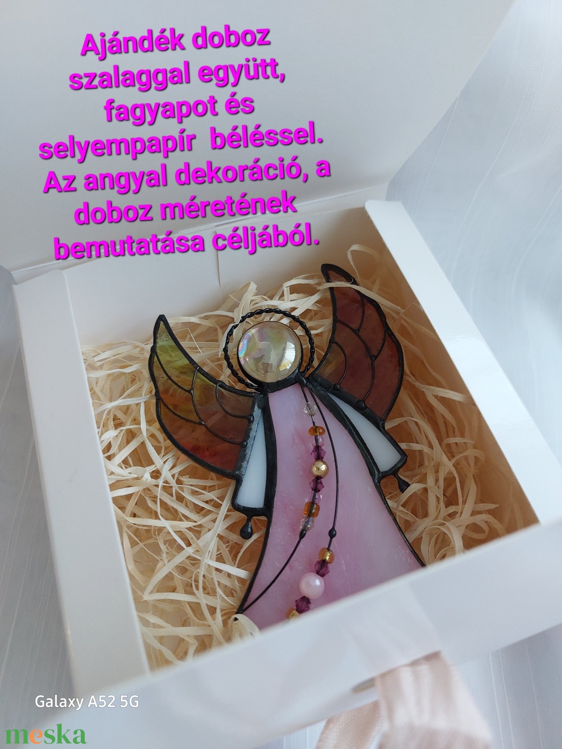 Tiffany angyal (lila-fehér-irizáló szárnyakkal) - karácsony - karácsonyi lakásdekoráció - karácsonyi manók, figurák - Meska.hu Tiffany angyal (lila-fehér-irizáló szárnyakkal) - karácsony - karácsonyi lakásdekoráció - karácsonyi manók, figurák - Meska.hu