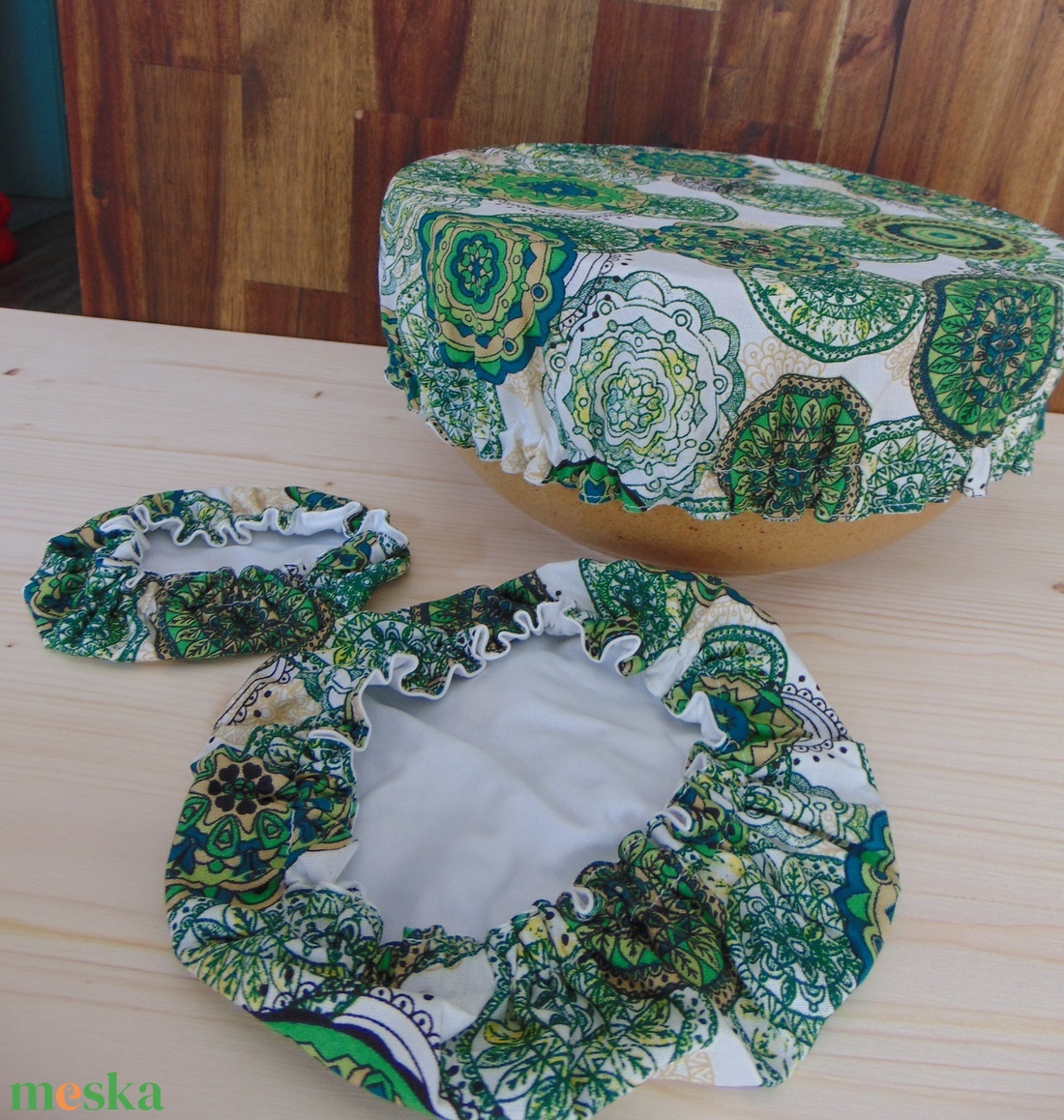 Mosható textil edényfedő szett (3 db/ cs) / textil tányérfedő, edényfedő, ételsapka, alufólia és folpack helyettesítő  - otthon & életmód - konyhafelszerelés, tálalás - Meska.hu