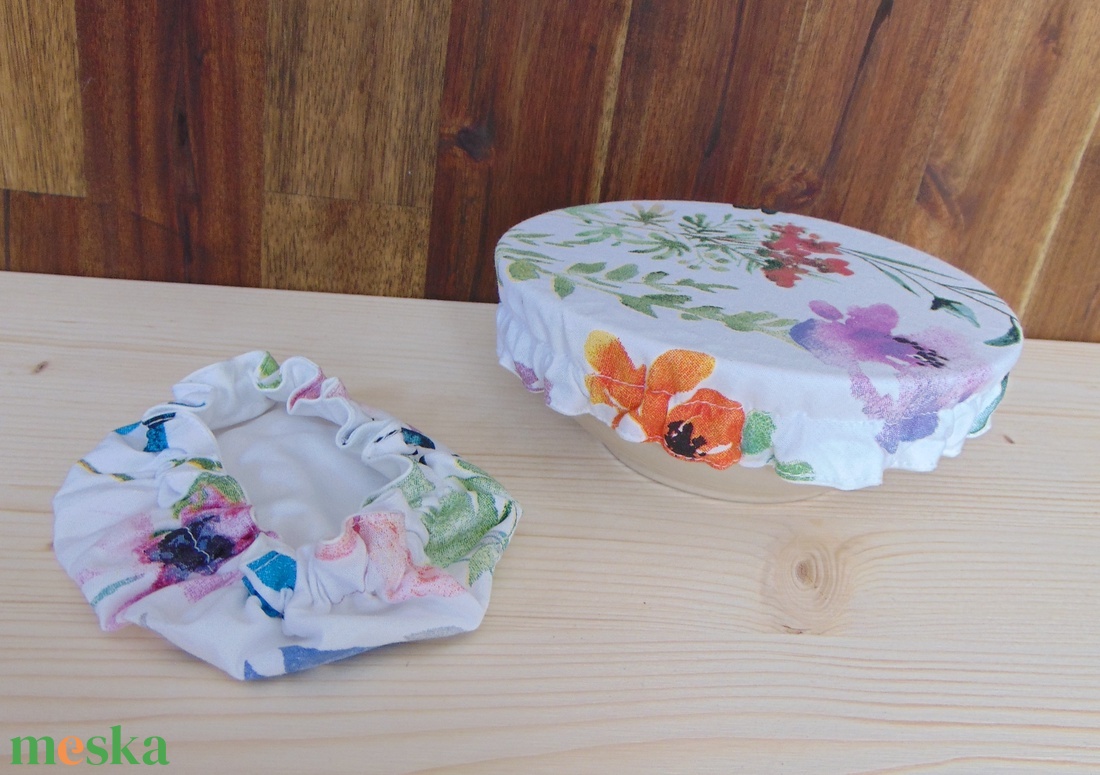 Mosható textil edényfedő - kicsi  / tavaszi virág mintás - otthon & életmód - konyhafelszerelés, tálalás - konyhai textil - edényfogó & edényfedő - Meska.hu