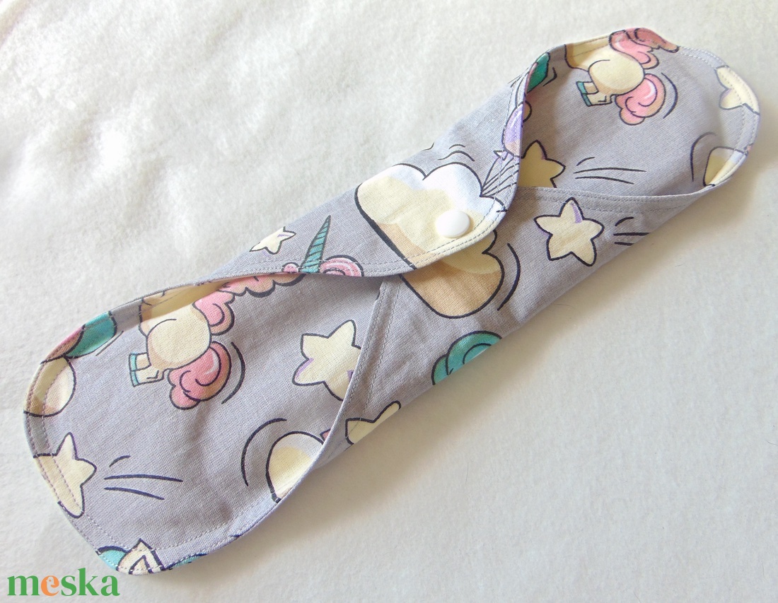 31 cm-es mosható női betét- maxi / unikornisok / intimbetét, mosható betét, környezetbarát termék - szépségápolás - intim higiénia - intimbetét - Meska.hu