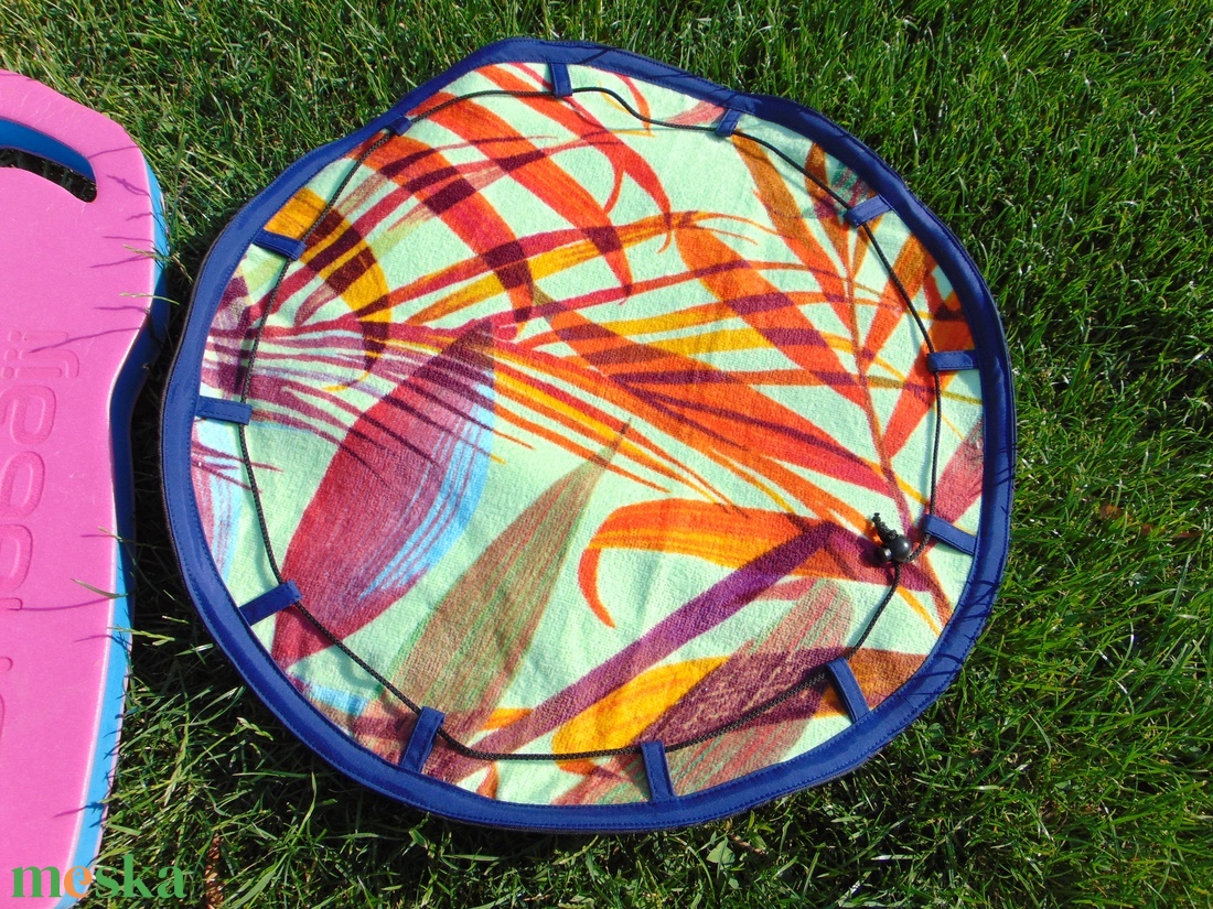 Fürdőruha zsák- színes levél mintás / átmérő 50 cm - táska & tok - edzőtáskák - sporttáska - Meska.hu