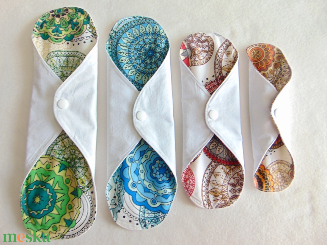 Mosható női betét csomag (4 db/cs) /intimbetét, mosható textil betét,mosható betét, környezetbarát termék - szépségápolás - intim higiénia - intimbetét - Meska.hu