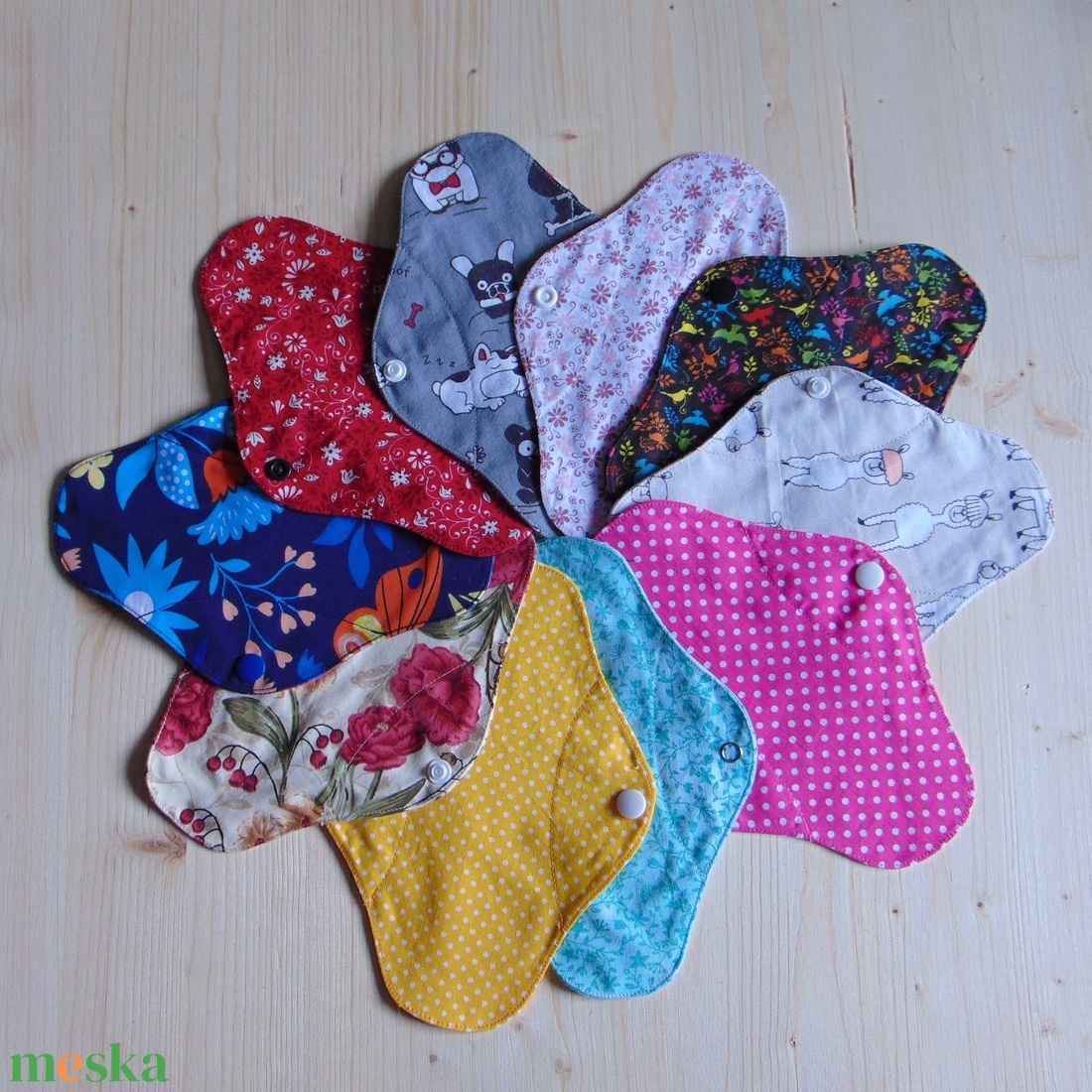 (10 db/cs) Tisztasági betét csomag / mosható textil betét, többször mosható - szépségápolás - intim higiénia - tisztasági betét - Meska.hu (10 db/cs) Tisztasági betét csomag / mosható textil betét, többször mosható - szépségápolás - intim higiénia - tisztasági betét - Meska.hu