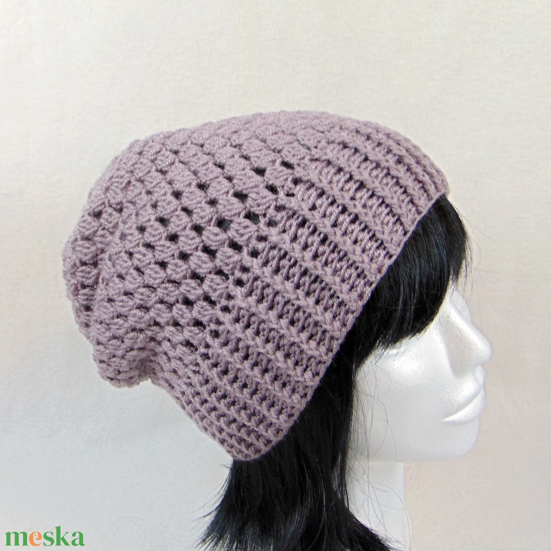 Világos lila slouchy fazonú női sapka / horgolt sapka - ruha & divat - sál, sapka, kendő - sapka - Meska.hu Világos lila slouchy fazonú női sapka / horgolt sapka - ruha & divat - sál, sapka, kendő - sapka - Meska.hu