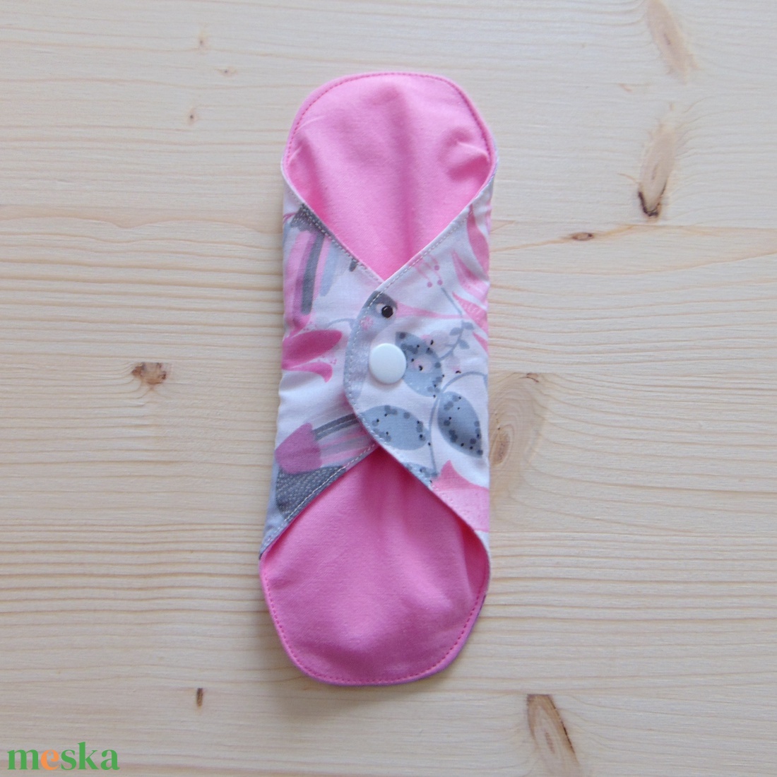 20 cm-es mosható betét / rózsaszín kolibri mintás   - szépségápolás - intim higiénia - intimbetét - Meska.hu