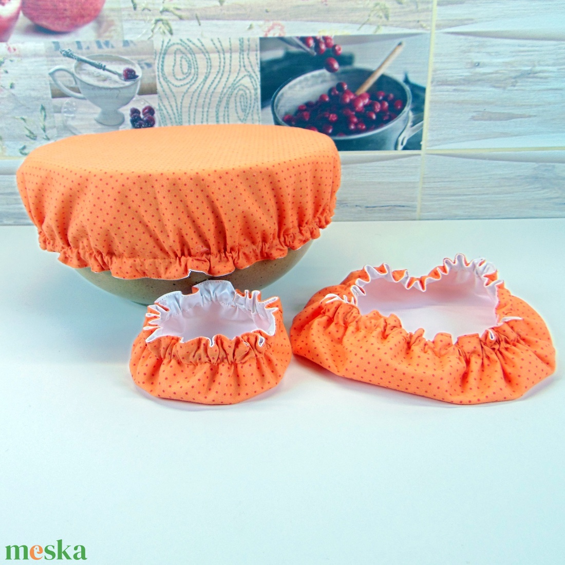 Mosható textil edényfedő szett (3 db/ cs) / narancssárga tűpöttyös - otthon & életmód - konyhafelszerelés, tálalás - konyhai textil - edényfogó & edényfedő - Meska.hu Mosható textil edényfedő szett (3 db/ cs) / narancssárga tűpöttyös - otthon & életmód - konyhafelszerelés, tálalás - konyhai textil - edényfogó & edényfedő - Meska.hu