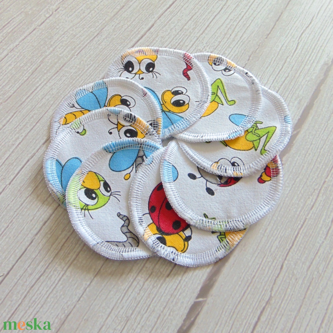 Arctisztító korong (8 db) / textil sminktörlő korong. Többször használható arctisztító pamacs - szépségápolás - arcápolás - arctisztító korong - Meska.hu