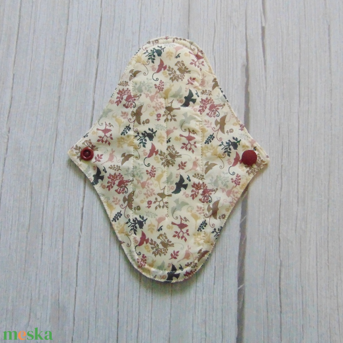 19,5 cm-es mosható betét / bézs- barna kismadár mintás - szépségápolás - intim higiénia - intimbetét - Meska.hu 19,5 cm-es mosható betét / bézs- barna kismadár mintás - szépségápolás - intim higiénia - intimbetét - Meska.hu
