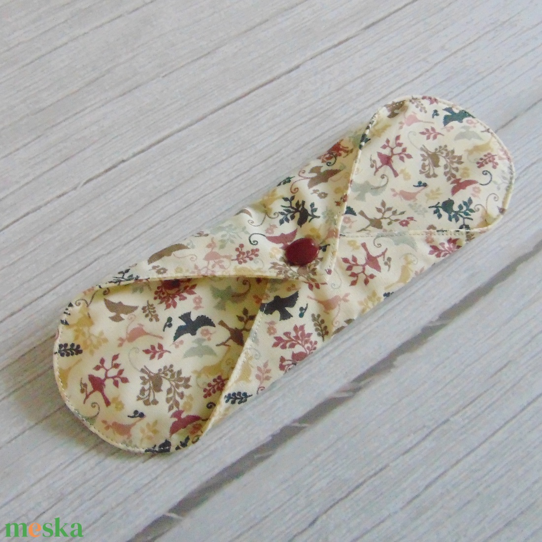 19,5 cm-es mosható betét / bézs- barna kismadár mintás - szépségápolás - intim higiénia - intimbetét - Meska.hu 19,5 cm-es mosható betét / bézs- barna kismadár mintás - szépségápolás - intim higiénia - intimbetét - Meska.hu