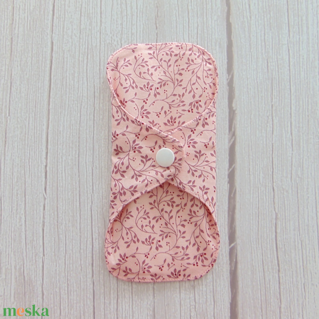 16 cm-es MINI betét- rózsaszín- bordó inda mintás - szépségápolás - intim higiénia - intimbetét - Meska.hu