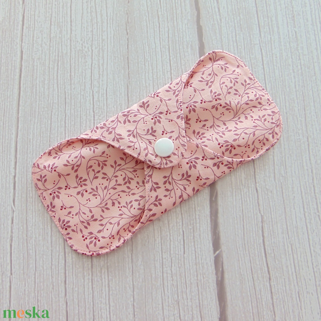 16 cm-es MINI betét- rózsaszín- bordó inda mintás - szépségápolás - intim higiénia - intimbetét - Meska.hu