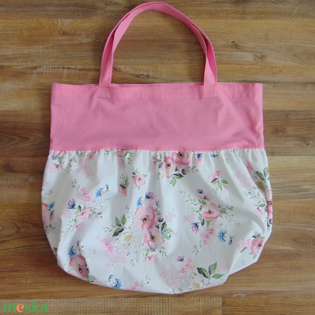 Nagy bevásárló szatyor / rózsaszín - virág mintás - táska & tok - bevásárlás & shopper táska - shopper, textiltáska, szatyor - Meska.hu Nagy bevásárló szatyor / rózsaszín - virág mintás - táska & tok - bevásárlás & shopper táska - shopper, textiltáska, szatyor - Meska.hu