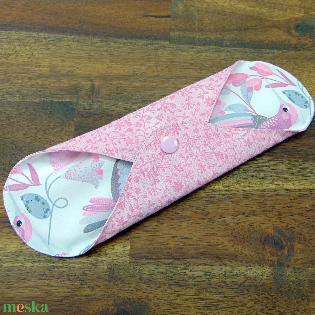 24 cm-es mosható betét- vékony / szürke- rózsaszín kolibri - szépségápolás - intim higiénia - intimbetét - Meska.hu 24 cm-es mosható betét- vékony / szürke- rózsaszín kolibri - szépségápolás - intim higiénia - intimbetét - Meska.hu