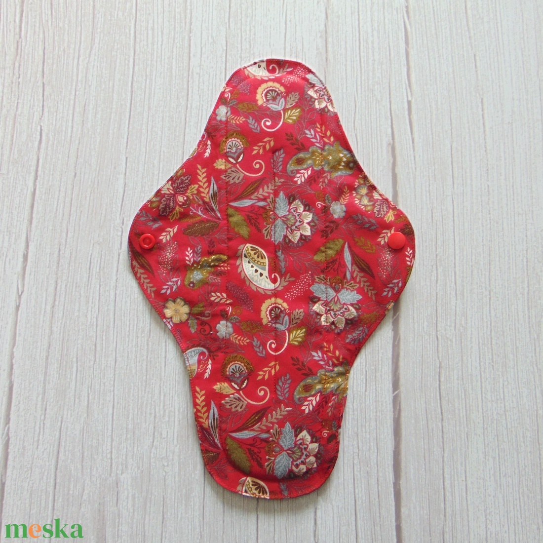 31 cm-es mosható betét / piros- keleti varázs mintás - szépségápolás - intim higiénia - intimbetét - Meska.hu