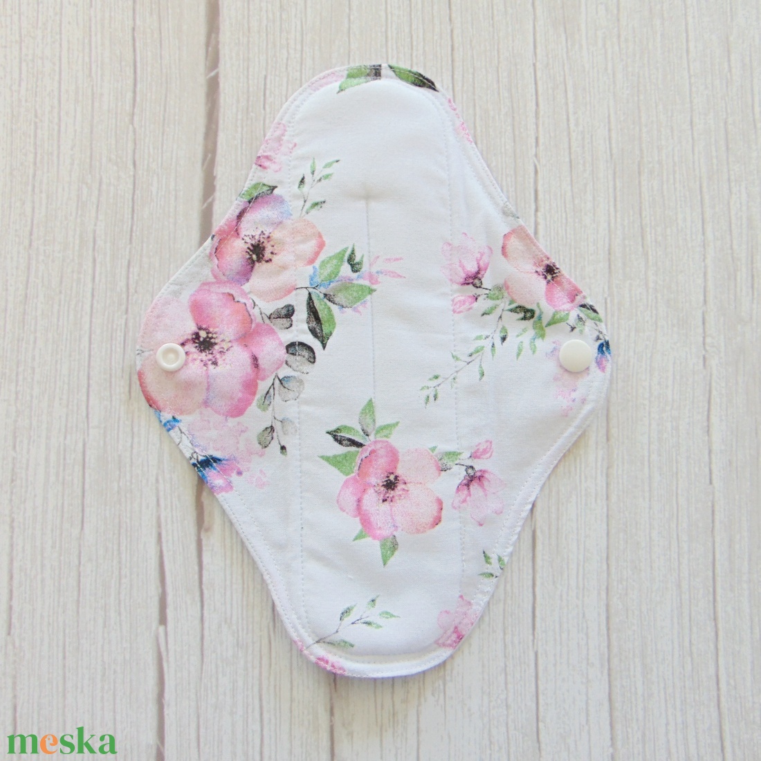 23 cm-es mosható női betét/ alma virág mintás /intimbetét, mosható textil betét, környezetbarát termék - szépségápolás - intim higiénia - intimbetét - Meska.hu