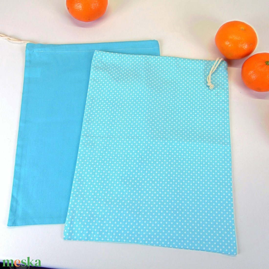 Pamut textil zsák (2 db/cs) / menta / bevásárló tasak, tároló zsák - táska & tok - bevásárlás & shopper táska - zöldség/gyümölcs zsák - Meska.hu Pamut textil zsák (2 db/cs) / menta / bevásárló tasak, tároló zsák - táska & tok - bevásárlás & shopper táska - zöldség/gyümölcs zsák - Meska.hu