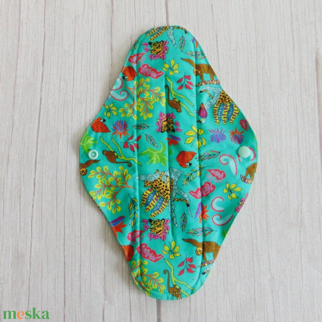 29 cm-es mosható betét / dzsungel mintás - menta - szépségápolás - intim higiénia - intimbetét - Meska.hu 29 cm-es mosható betét / dzsungel mintás - menta - szépségápolás - intim higiénia - intimbetét - Meska.hu