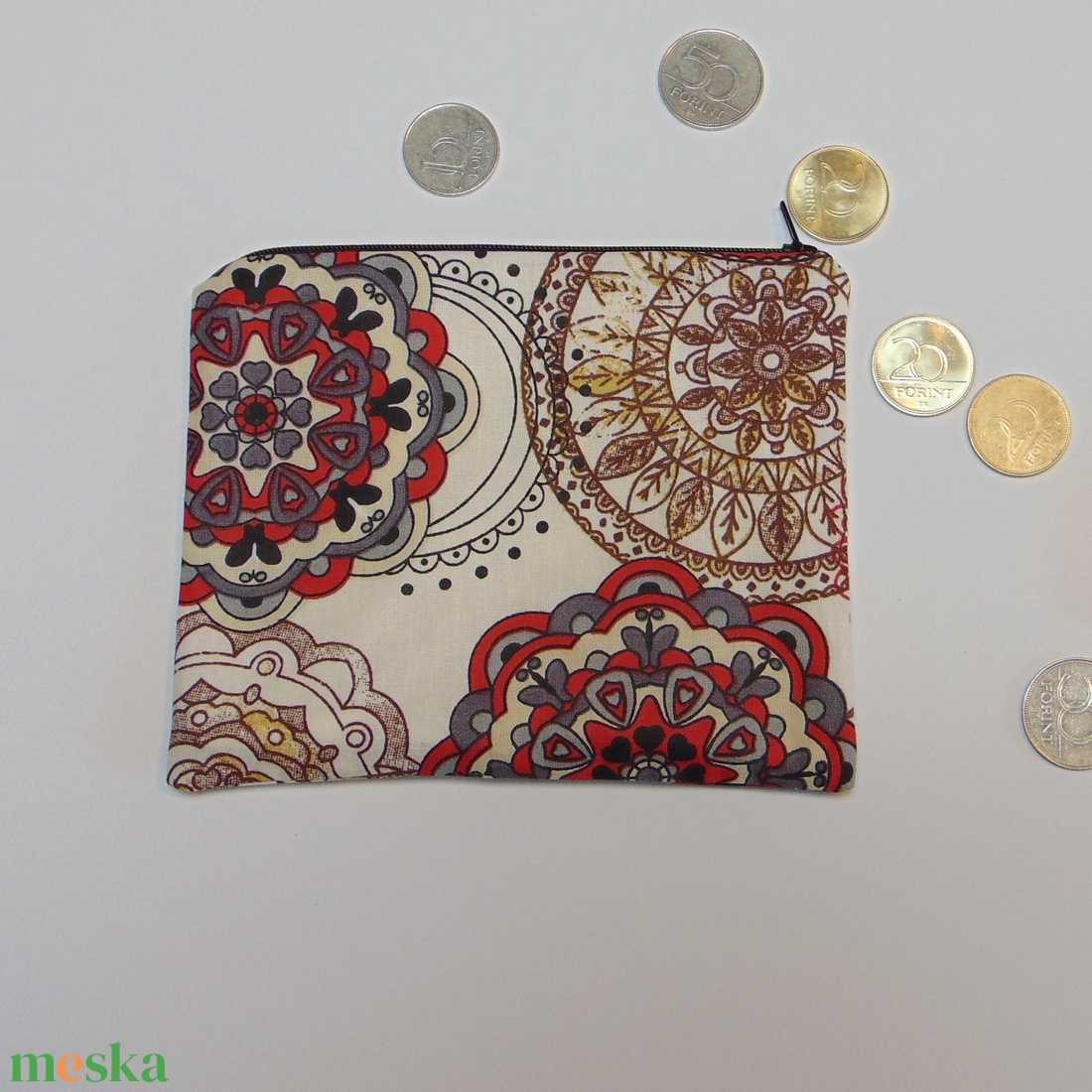 Pénztárca / piros mandala mintás - táska & tok - pénztárca & más tok - aprópénztartó - Meska.hu Pénztárca / piros mandala mintás - táska & tok - pénztárca & más tok - aprópénztartó - Meska.hu